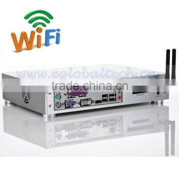 Best Computer WIFI New Windows 7 Mini PC Intel D2550 HTPC Mini PC Server with LTP Printer Port 160G HDD 2G DDR3 WIFI Desktop PC