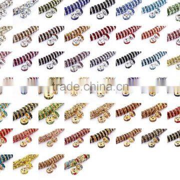 Gold Plated Tanzanite Color #539 Rhinestone Jewelry Rondelle Spacer Beads Variation Color and Size 4mm/6mm/8mm/10mm photo-4