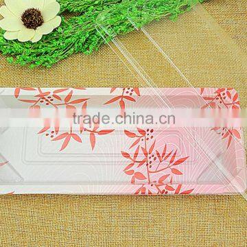 OPS Plastic Disposable Embossing Sushi Box Container Tray With Clear Lid photo-2