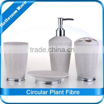 Bathroom Sets / Circular Plant Fibre / White Elegance