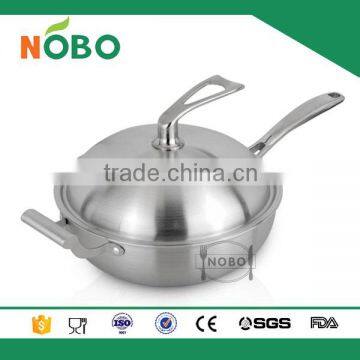 High Quality 3 Layers Stainless Steel 304 Non-stick Frying Pan With Lid Quality Choice photo-4