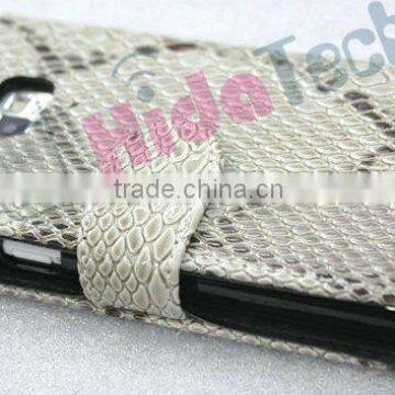 snake leather cases for samsung Galaxy note i9220 n7000,snake Leather Case for mobile phone leather case