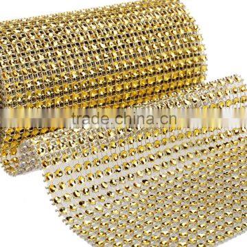 Shinny Mesh Trim Diamond Crystal Drill Wrap 24 Rows/1 Yard Crystal Ribbons for Evening Wedding Party Decorations AE000034