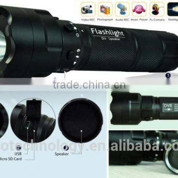 waterproof LED HD Flashlight DV with speaker