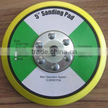 4'/5'/6' sanding pad with hook and loop for pneumatic tools