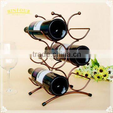 Ornaments Style Home Decoration Six Bottles of Wine Iron Mount Rack photo-3