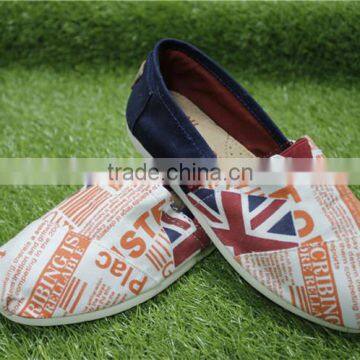 Different kinds national flag print canvas shoes