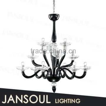 China factory supplier glass decorative handmade design artificial flower chandelier