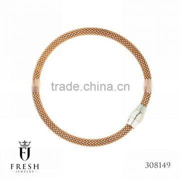 308149 Italy Magnetic Bracelet Sulver-Red, Gold Plated Jewellery, Gold Plated Jewellery Manufacturer, CZ Cubic Zircon AAA