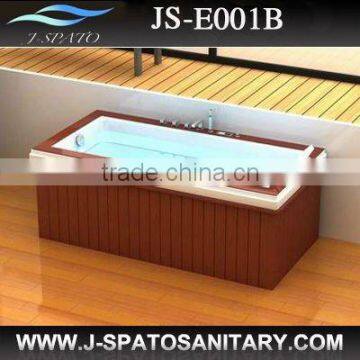 JS-E001B Wood frame Acrylic bath tub shower