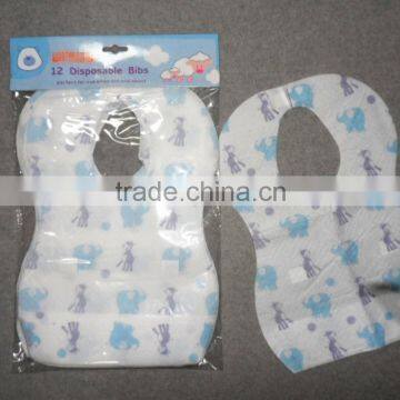 Hot sell disposable high quality cheap paper baby bib ,cotton baby bib