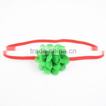 New Arrived Mini Chiffon Flower Elastic Headband,Lovely Handmade Peony Flower Hairbands For Babies Hair Accessories