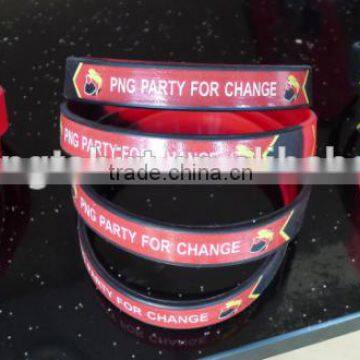 OEM promotion printed bracelet silicon wristband election campaign wristband