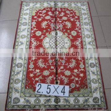 isfahan handmade rug crimson prayer silk rug