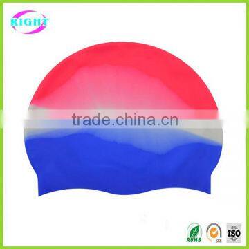 mixed color silicone swim caps swimming cap