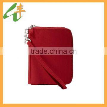 red color passport wallet women