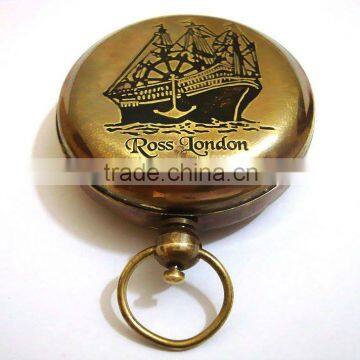 Nautical Brass compass pendant/ Nautical Pendant / Mini DIRECTIONAL COMPASS FOR PENDANT