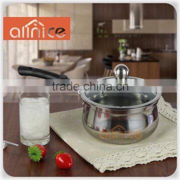 wholesale cheap price stainless steel soup heating pot with cool design handle