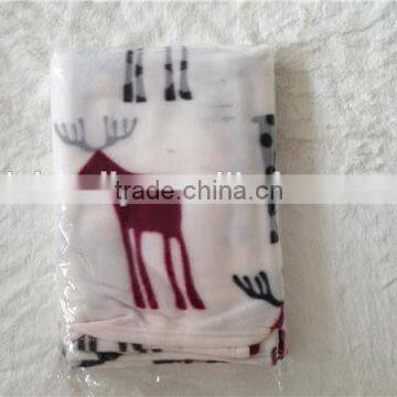 Heating polyester warm Paw printed wool fleece pet blanket throw