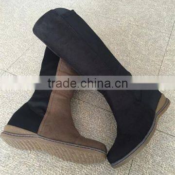2016 Brand New Korea Style Made in China Cheap women flat long boots for sale