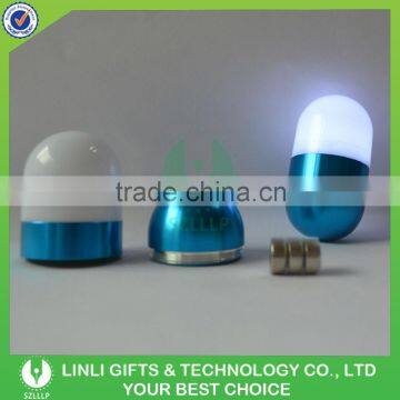 Portable Capsule Shape Led Vibration Tumbler Light