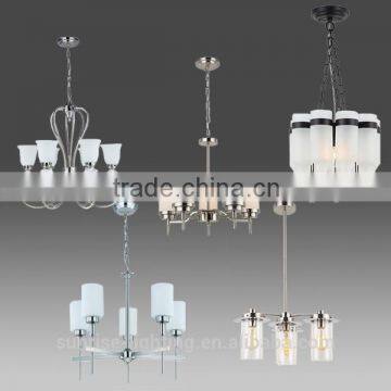 Modern luxury glass bottle shade chandelier