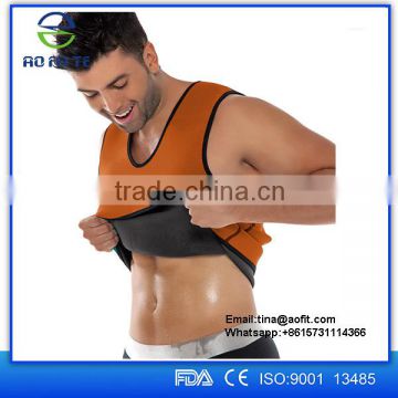 2016 Aofeite Workout Hot Thermo Neoprene men's Body Shapers vest