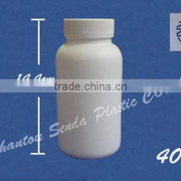 400ML wide mouth bottle with screw cap, for packing pills boston round bottles