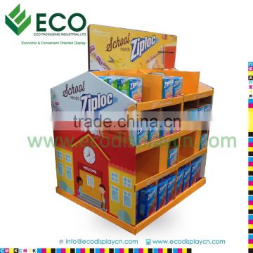 Double Sided POS Blister Pack Display Stand, Cardboard Floor Display