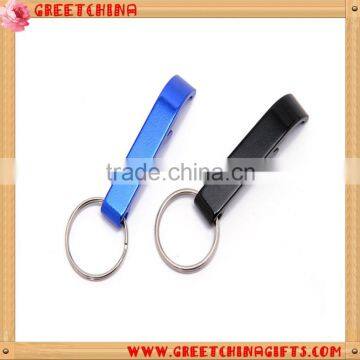 Bottle opener with key ring for cans