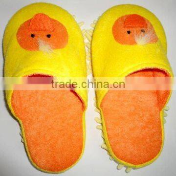 chenille slipper with animal head