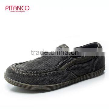 Fashion canvas rubber sole mens loafer shoes