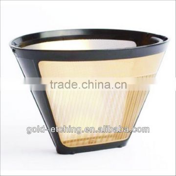 hot sale gold plated cone coffee filter Reusable Filters