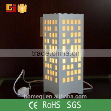 Wedding Home Decoration small cube table lamp wood votive lamp for hotel decoration