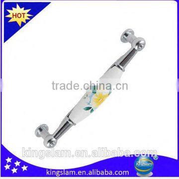 New design flower printing Ceramic Handle for cabinet/drawer KH8202C