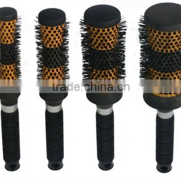 concave style professional ceramic ionic plastic hair brush