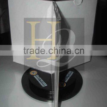 High quality customized size rotatable 3 side restaurent acrylic sign display holder