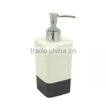Square shape black plastic empty body lotion bottle
