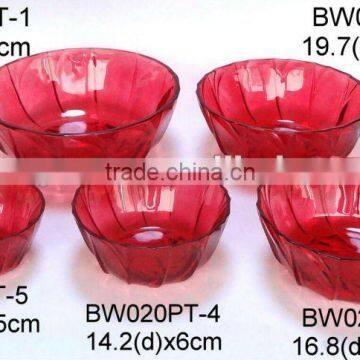 BW020PT painted glass bowl