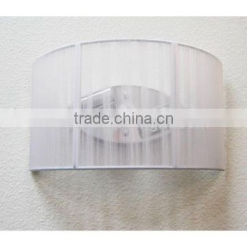 UL CUL Listed Up And Down Wall Light With White Organza Shade For Hotel Room W80143