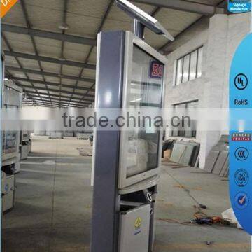 Outdoor LED screen double-sided advertising billboard with trash bin