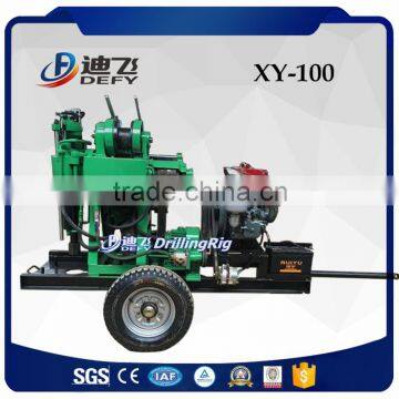 50-100m small wheels type soil drilling machine price