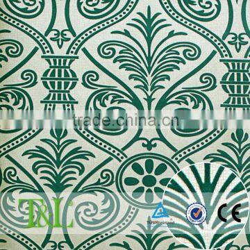 High-end long fiber backed flock coating wallpaper design