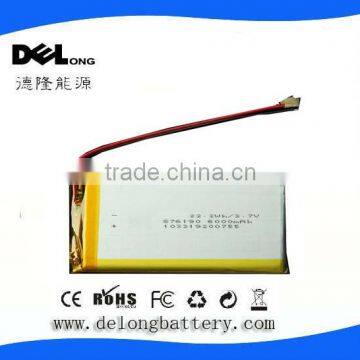 rechargeable lithium polymer battery with 6000mah