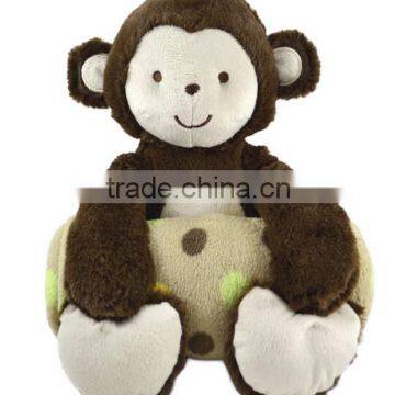 OEM Polar Fleece baby blanket with animal monkey toy / baby soft toy blankets