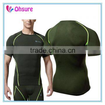 mens running shirt running top compression shrit polyester compression wear