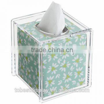 clear square acrylic tissue box,acrylic napkin holder shenzhen factory