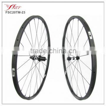 Customized road tubular 20 23mm wide carbon wheels mountain bicycle wheels 3K UD