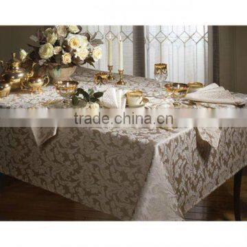 Jacquard/Pattern polyester square table cloth/table linen for wedding