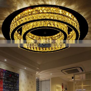 Double Circle 230 LED Ceiling Lamp 36W Antique Crystal Lamp